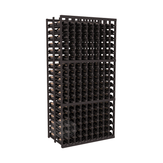 Elementcollection 9 Column Double Deep Wood Wine Rack Black Stained