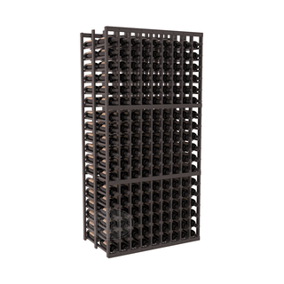 Elementcollection 9 Column Double Deep Wood Wine Rack Black Stained