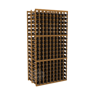 Elementcollection 9 Column Double Deep Wood Wine Rack Oak Stained