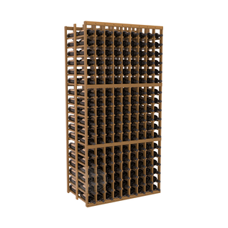 Elementcollection 9 Column Double Deep Wood Wine Rack Oak Stained