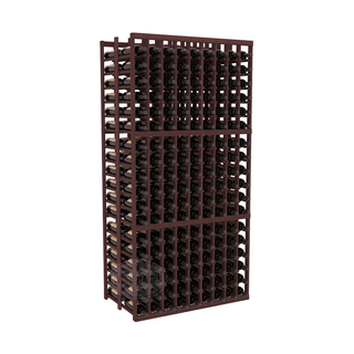 Elementcollection 9 Column Double Deep Wood Wine Rack Walnut Stained