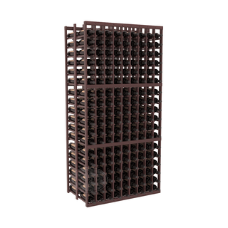 Elementcollection 9 Column Double Deep Wood Wine Rack Walnut Stained