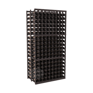 Elementcollection 9 Column Double Deep Wood Wine Rack Black Stained