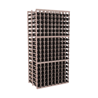 Elementcollection 9 Column Double Deep Wood Wine Rack Greywash Stained