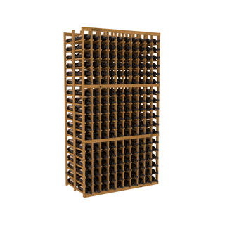 Elementcollection 10 Column Double Deep Wood Wine Rack Oak Stained