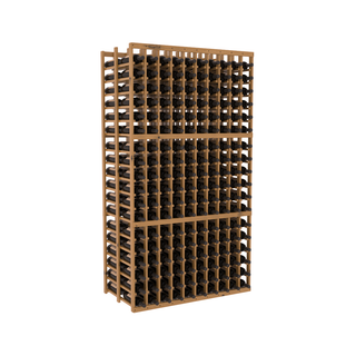 Elementcollection 10 Column Double Deep Wood Wine Rack Oak Stained
