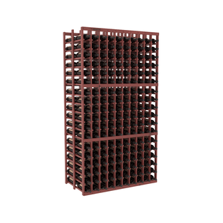 Elementcollection 10 Column Double Deep Wood Wine Rack Cherry Stained