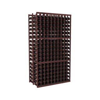 Elementcollection 10 Column Double Deep Wood Wine Rack Walnut Stained