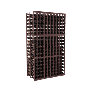Elementcollection 10 Column Double Deep Wood Wine Rack Walnut Stained