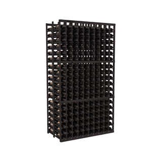 Elementcollection 10 Column Double Deep Wood Wine Rack Black Stained