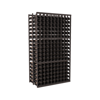 Elementcollection 10 Column Double Deep Wood Wine Rack Black Stained
