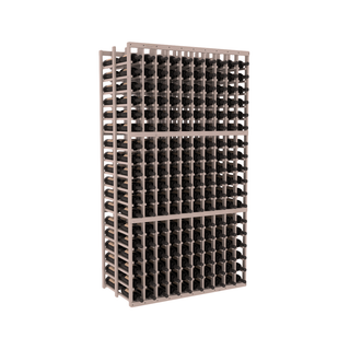 Elementcollection 10 Column Double Deep Wood Wine Rack Greywash Stained