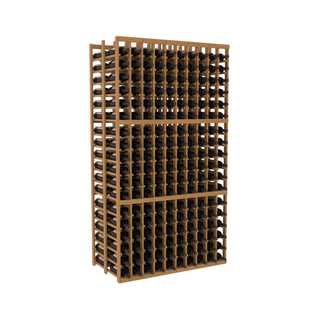 Elementcollection 10 Column Double Deep Wood Wine Rack Oak Stained