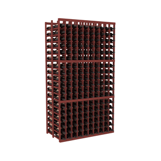 Elementcollection 10 Column Double Deep Wood Wine Rack Cherry Stained