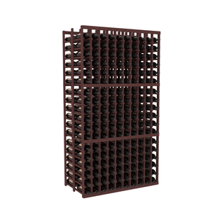 Elementcollection 10 Column Double Deep Wood Wine Rack Walnut Stained