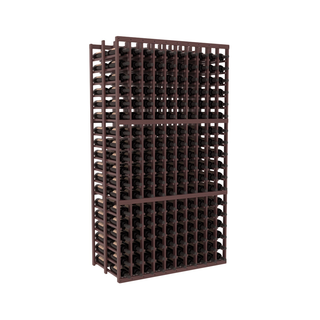 Elementcollection 10 Column Double Deep Wood Wine Rack Walnut Stained