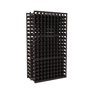 Elementcollection 10 Column Double Deep Wood Wine Rack Black Stained