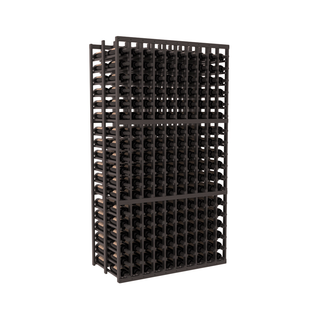 Elementcollection 10 Column Double Deep Wood Wine Rack Black Stained