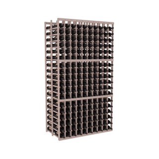 Elementcollection 10 Column Double Deep Wood Wine Rack Greywash Stained