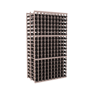 Elementcollection 10 Column Double Deep Wood Wine Rack Greywash Stained