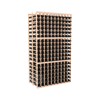 Elementcollection 10 Column Double Deep Wood Wine Rack Unstained