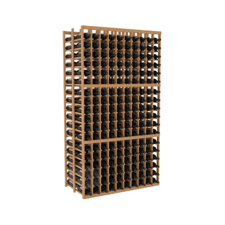 Elementcollection 10 Column Double Deep Wood Wine Rack Oak Stained