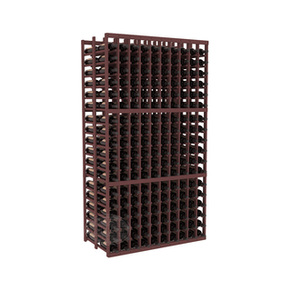 Elementcollection 10 Column Double Deep Wood Wine Rack Walnut Stained