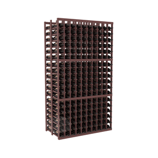 Elementcollection 10 Column Double Deep Wood Wine Rack Walnut Stained