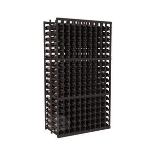 Elementcollection 10 Column Double Deep Wood Wine Rack Black Stained