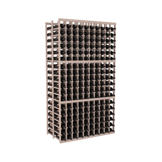 Elementcollection 10 Column Double Deep Wood Wine Rack Greywash Stained