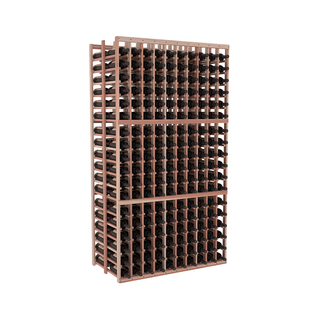Elementcollection 10 Column Double Deep Wood Wine Rack Unstained