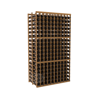 Elementcollection 10 Column Double Deep Wood Wine Rack Oak Stained
