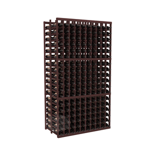 Elementcollection 10 Column Double Deep Wood Wine Rack Walnut Stained