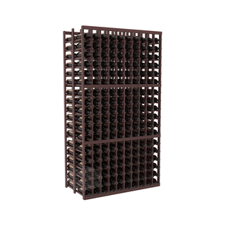 Elementcollection 10 Column Double Deep Wood Wine Rack Walnut Stained