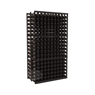 Elementcollection 10 Column Double Deep Wood Wine Rack Black Stained