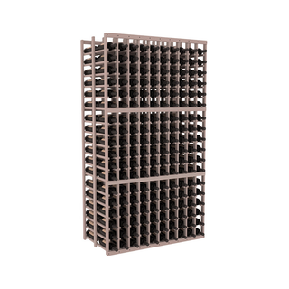 Elementcollection 10 Column Double Deep Wood Wine Rack Greywash Stained
