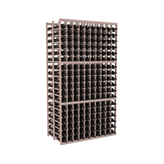 Elementcollection 10 Column Double Deep Wood Wine Rack Greywash Stained