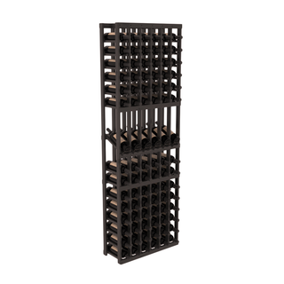 Elementcollection 6 Column Display Wood Wine Rack Black Stained