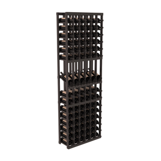 Elementcollection 6 Column Display Wood Wine Rack Black Stained