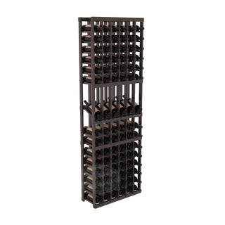 Elementcollection 6 Column Display Wood Wine Rack Black Stained