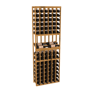 Elementcollection 6 Column Side Display Wood Wine Rack Oak Stained