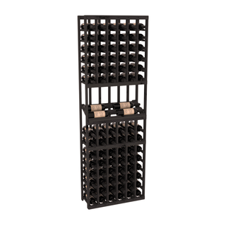 Elementcollection 6 Column Side Display Wood Wine Rack Black Stained