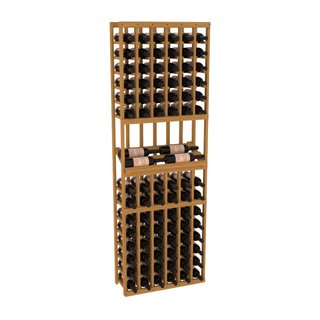 Elementcollection 6 Column Side Display Wood Wine Rack Oak Stained