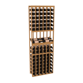 Elementcollection 6 Column Side Display Wood Wine Rack Oak Stained