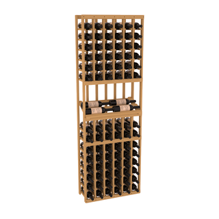 Elementcollection 6 Column Side Display Wood Wine Rack Oak Stained