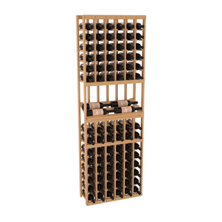 Elementcollection 6 Column Side Display Wood Wine Rack Oak Stained