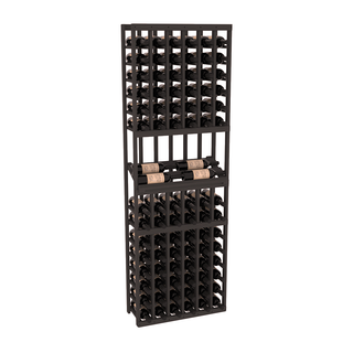 Elementcollection 6 Column Side Display Wood Wine Rack Black Stained