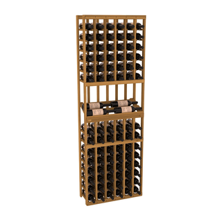 Elementcollection 6 Column Side Display Wood Wine Rack Oak Stained