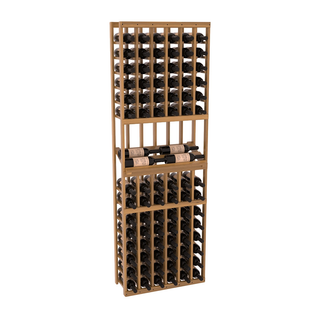 Elementcollection 6 Column Side Display Wood Wine Rack Oak Stained