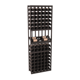 Elementcollection 6 Column Side Display Wood Wine Rack Black Stained